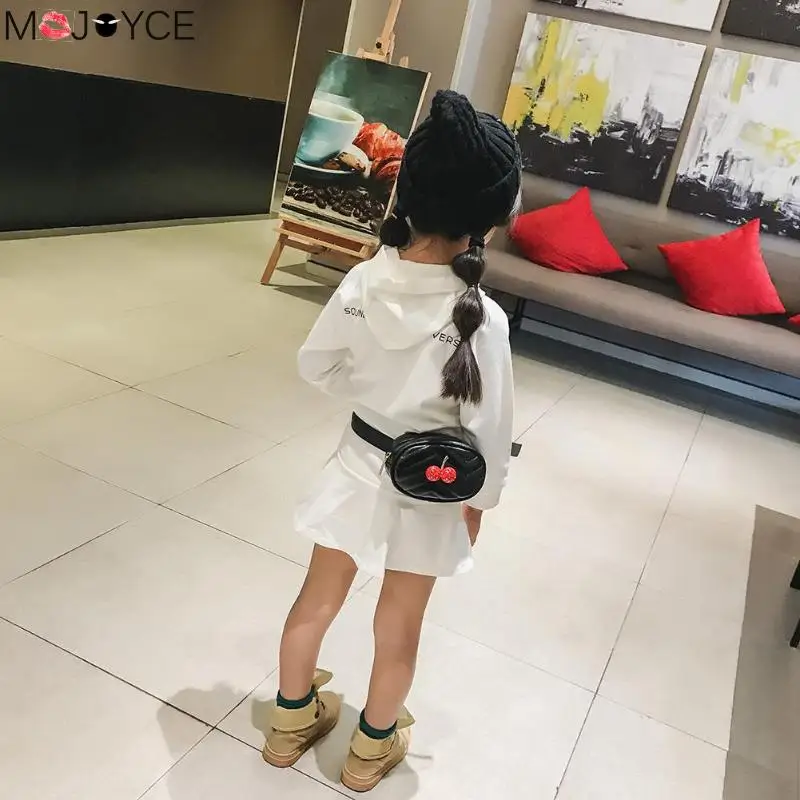 

Cute Cherry Kids Girls Fanny Packs Belt Leather Chest Bags Casual Shoulder Waist Bags mochila infantil