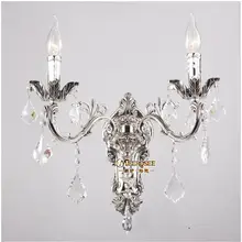 Классический золотой кристалл настенный светильник Серебряный Wall wandlamp Кристалл lampara сравнению Light 2 огни ночники
