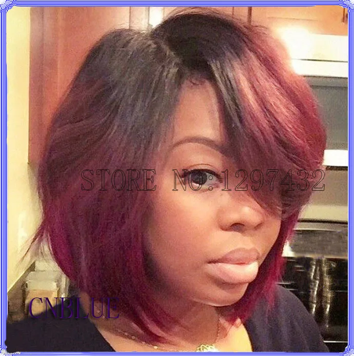 Fashion Lace Front Short Ombre Bob Wigs Glueless Bob Ombre Lace