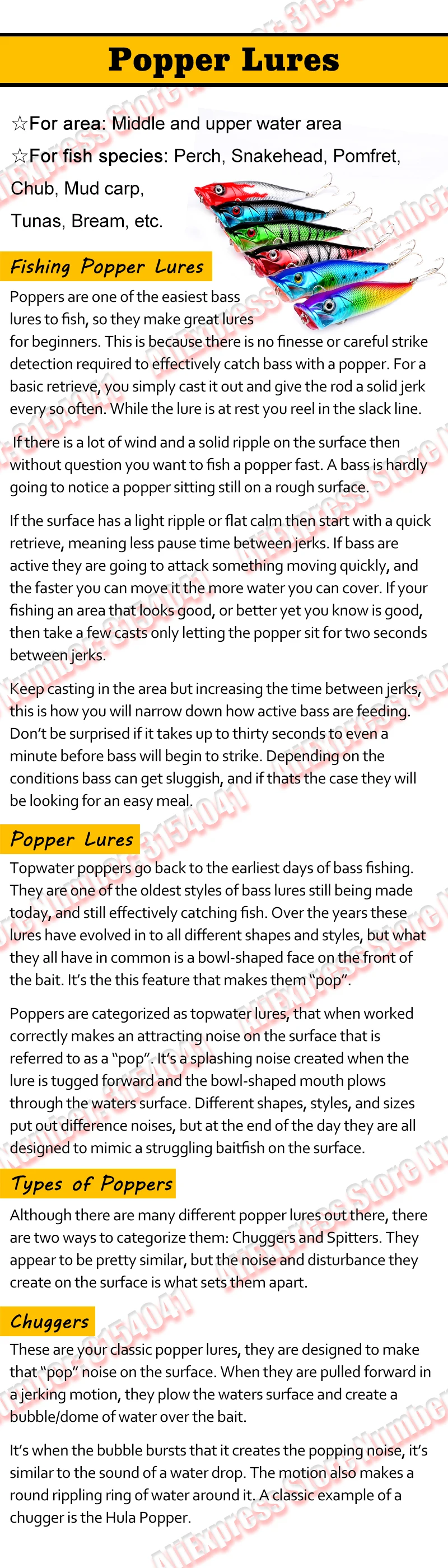 Popper lures