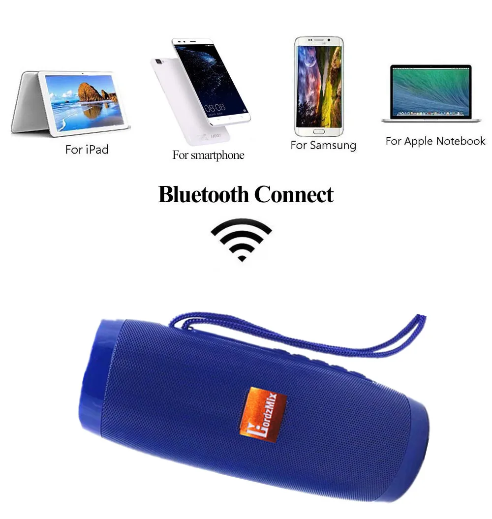 Bluetooth беспроводной динамик светодиодный водонепроницаемый спортивный громкий динамик музыкальная колонка с TF mp3 плеер для телефона huawei luzzmix