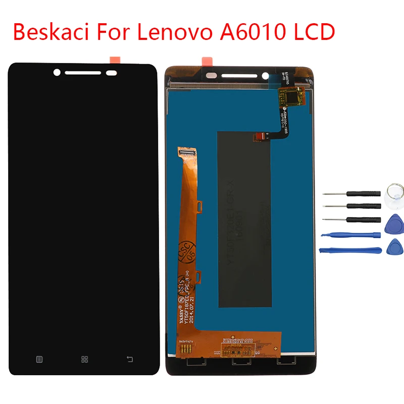 Beskaci For Lenovo A6010 LCD Frame Touch Screen Digitizer Assembly Display Replacement Part | Мобильные телефоны и