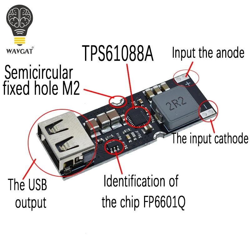 Один элемент литиевой батареи Модуль силовой мощности доска 3,7 в 4,2 в литр 5 в 9 в 12 В USB Мобильный телефон Быстрая зарядка QC2.0 QC3.0 TPS61088