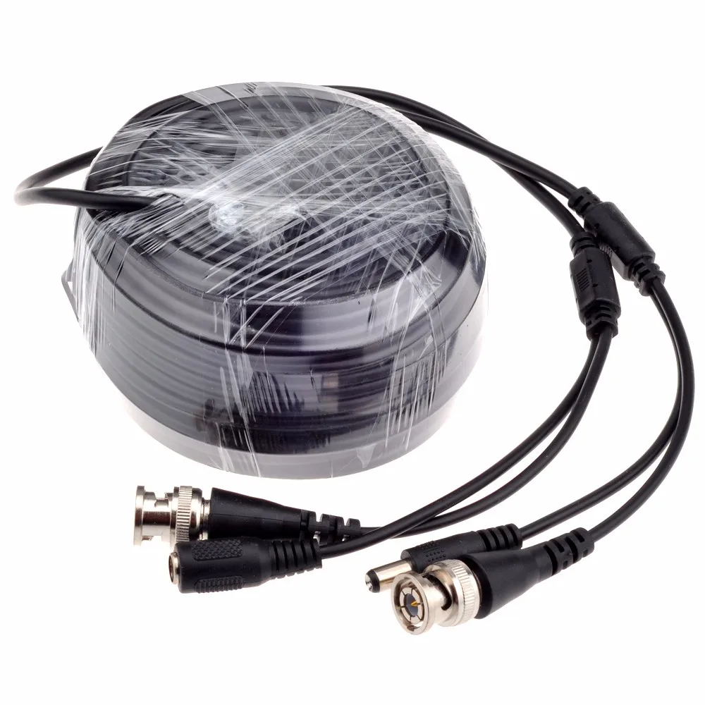 

GADINAN BNC Cable 5M/10M/15M/20M/30M/40M/50M Optional CCTV Cable Video Output DC Plug Cable for AHD/Analog BNC System DVR Kit