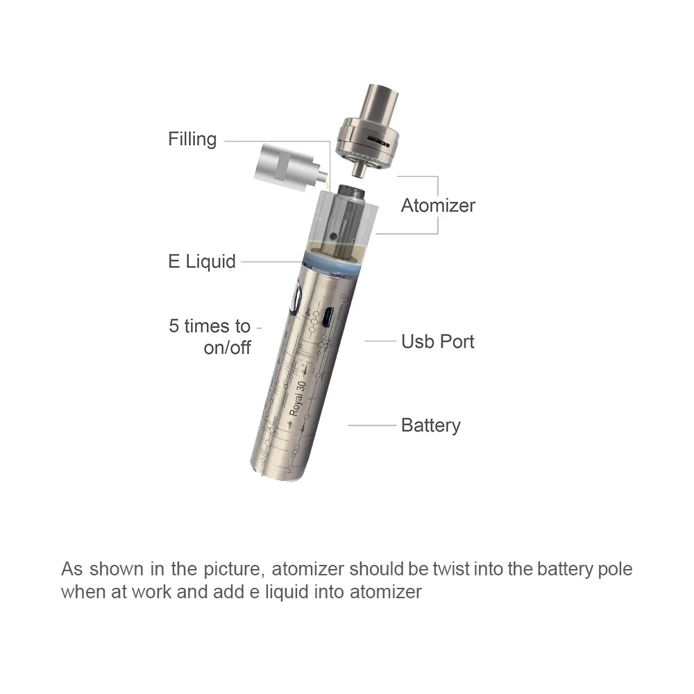 Оригинальный Jomotech Королевский Vape электронные сигареты в виде ручек стартовый