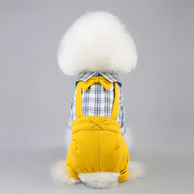 Плед комбинезоны для домашних животных собак милые животные дизайн пальто для щенка кошки четыре средства ухода за кожей стоп одежда для