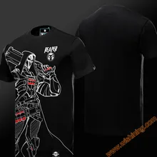 2017 Wishining OW Reaper T-shirts Mens Boys Short Sleeve Black Tshirts Watch Over OW Game Hero Tees Shirts