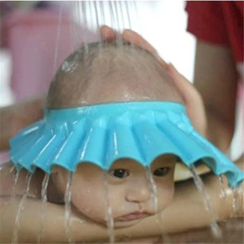 

Safe Shampoo Shower Bathing Bath Protect Soft Cap Hat For Baby Wash Hair Shield Bebes Children Bathing Shower Cap Hat Kids