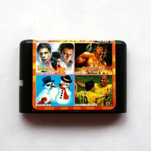 4в1 голый кулак+ Rambo 3+ Snow Bros+ тематика "Кубок мира по футболу" 16 бит игра sega Mega Drive карта для sega Mega Drive для Genesis