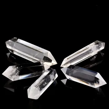 

100% Natural White Rock Crystal Quartz Crystal Stone Point Healing Hexagonal Wand Treatment Fengshui Energy Stone Dropshipping