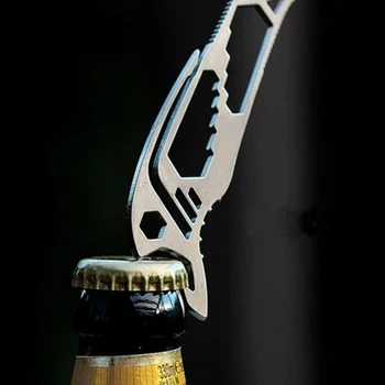 

Multifunction Outdoor Camping Hand Tool Fish Survival EDC Gear Mini Pocket Ultra-thin Tactical Wrench Screwdriver Bottle Opener
