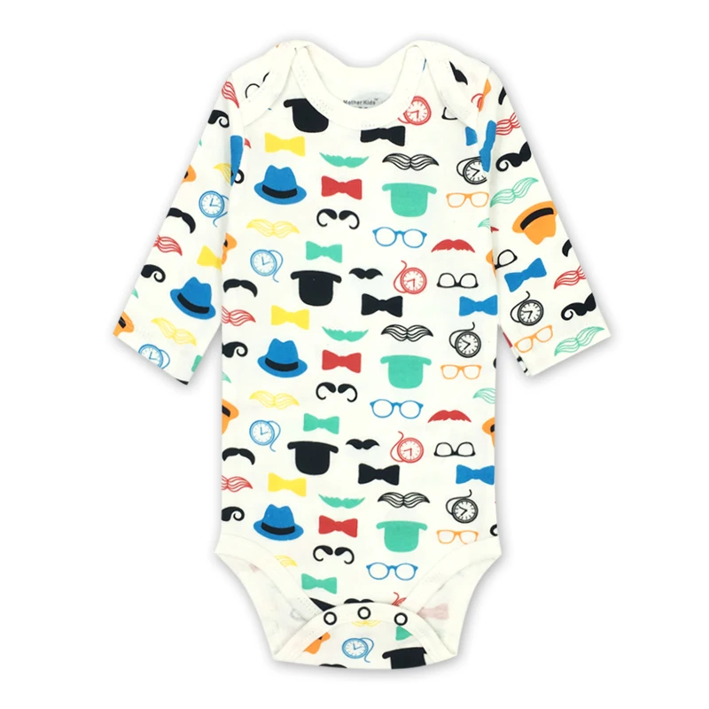 Боди с длинными рукавами для новорожденных от 3 до 24 месяцев; одежда для маленьких девочек и мальчиков; цельные боди с цветочным принтом для младенцев