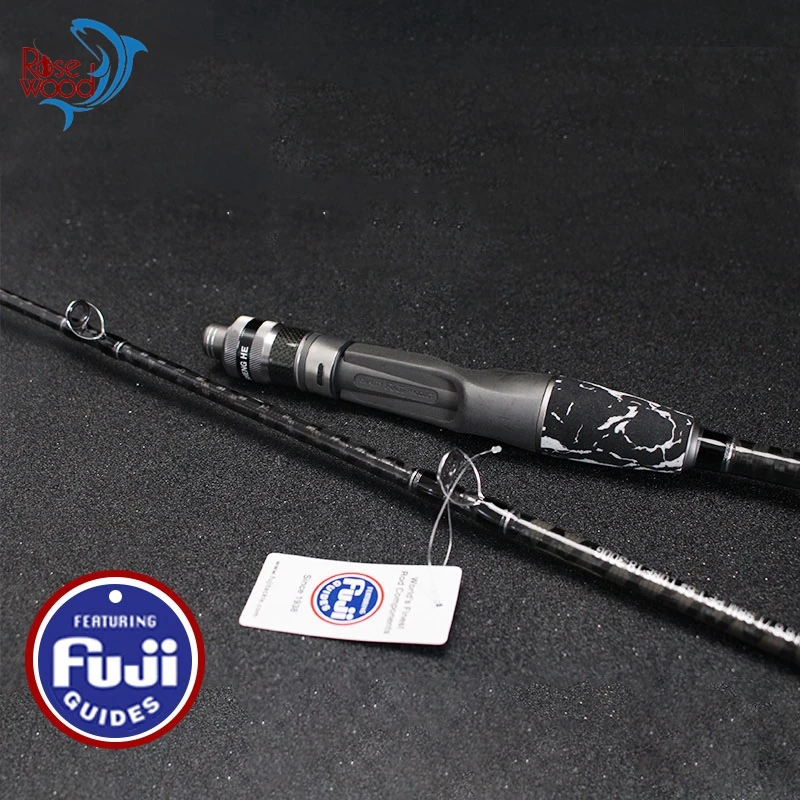 

RoseWood 1.98m Slow Jigging Rod Full Fuji Guide Rings & Reel Seat 18-300G Lure Weight Seawater Boat Casting Rod