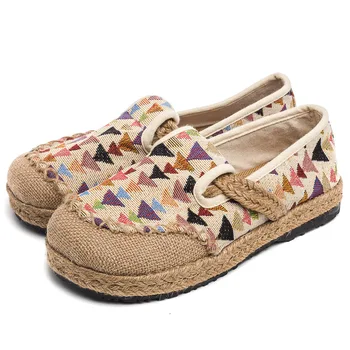 

SONDR flats slip on shoes for women zapatos de mujer de moda 2019 new woman totem sewing ladies retro round toe rubber chaussure