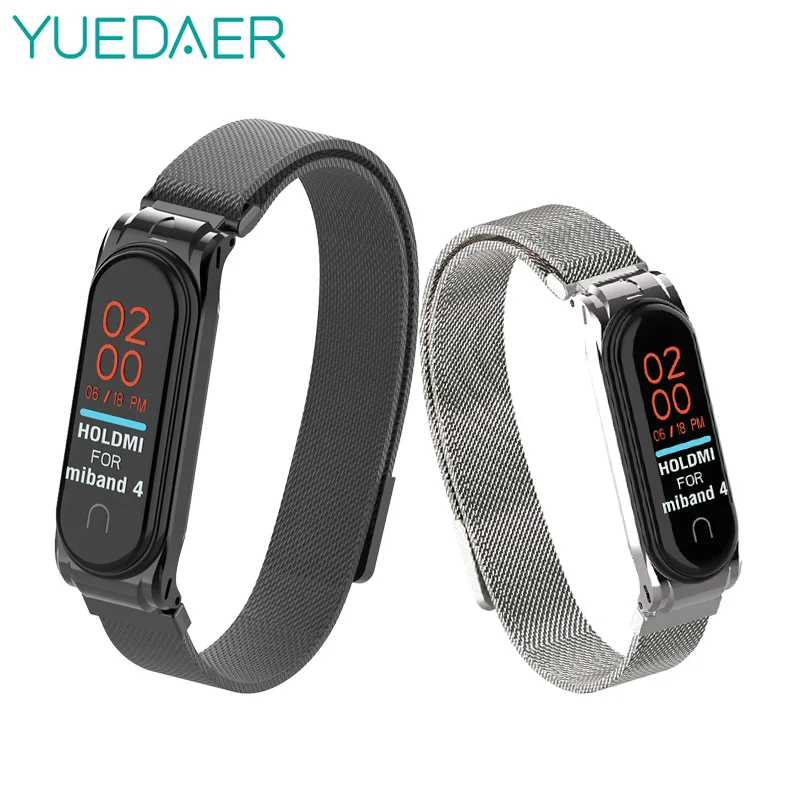 

Magnetic Metal Mi Band 3 Strap For Mi Band 3 Milanese Loop Stainless Steel Bracelet Band Belt For Xiaomi Mi Band 4 Replacement