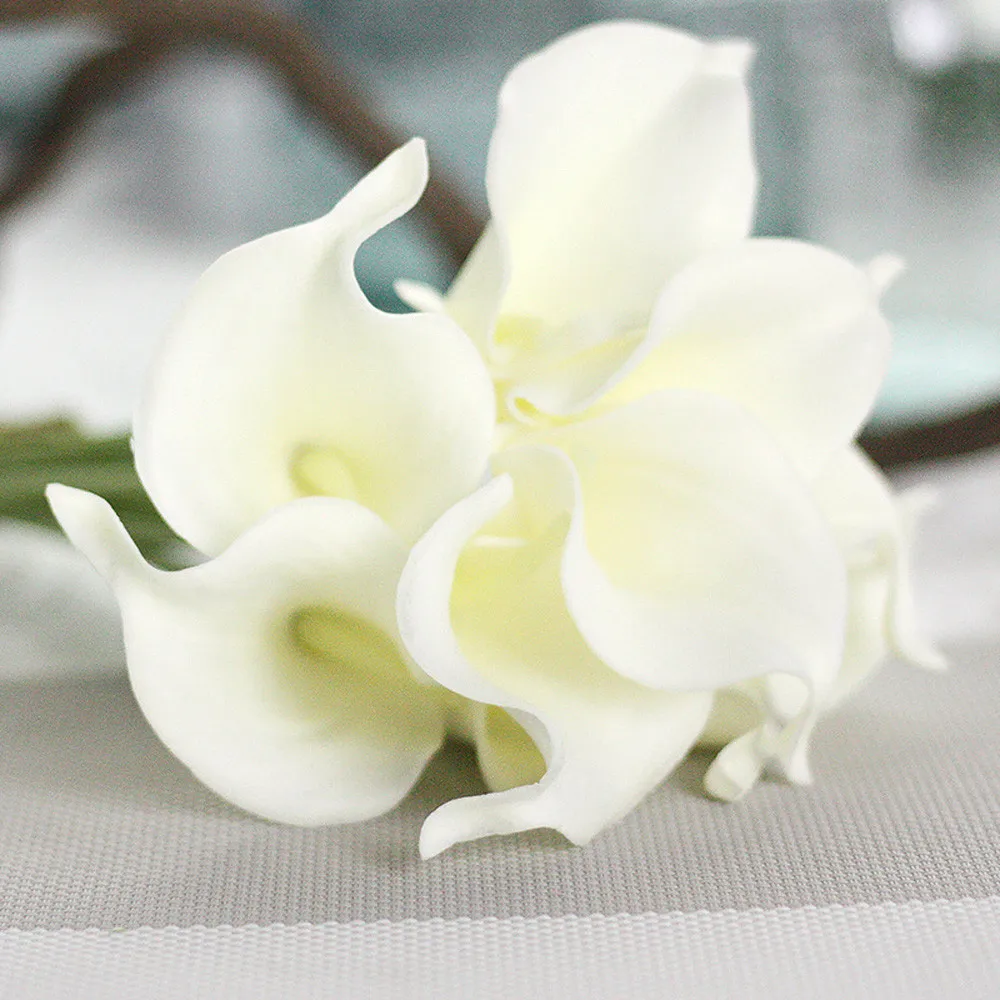 6 шт. искусственный сенсорный Калла Лилия искусственный цветок для свадьбы Домашний Декоративный букет Искусственные Свадебные цветы Высокое качество A65