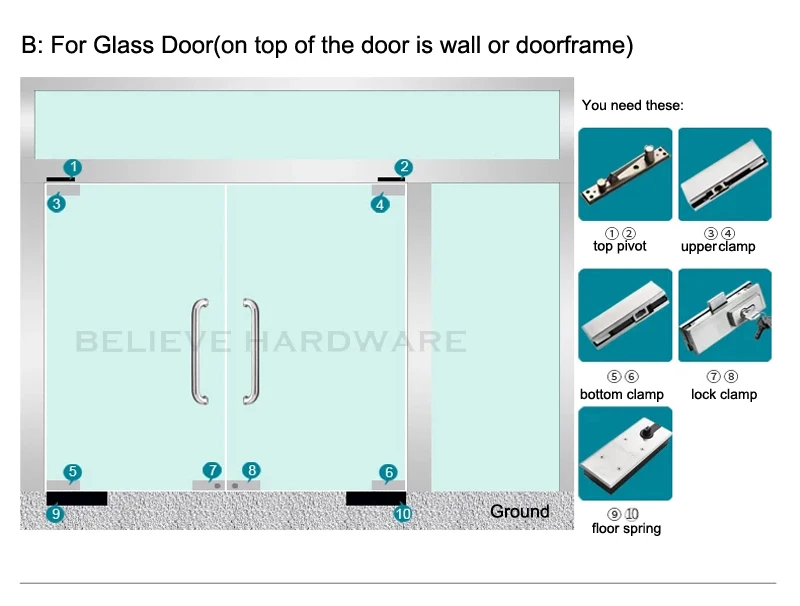Available for glass door 1 