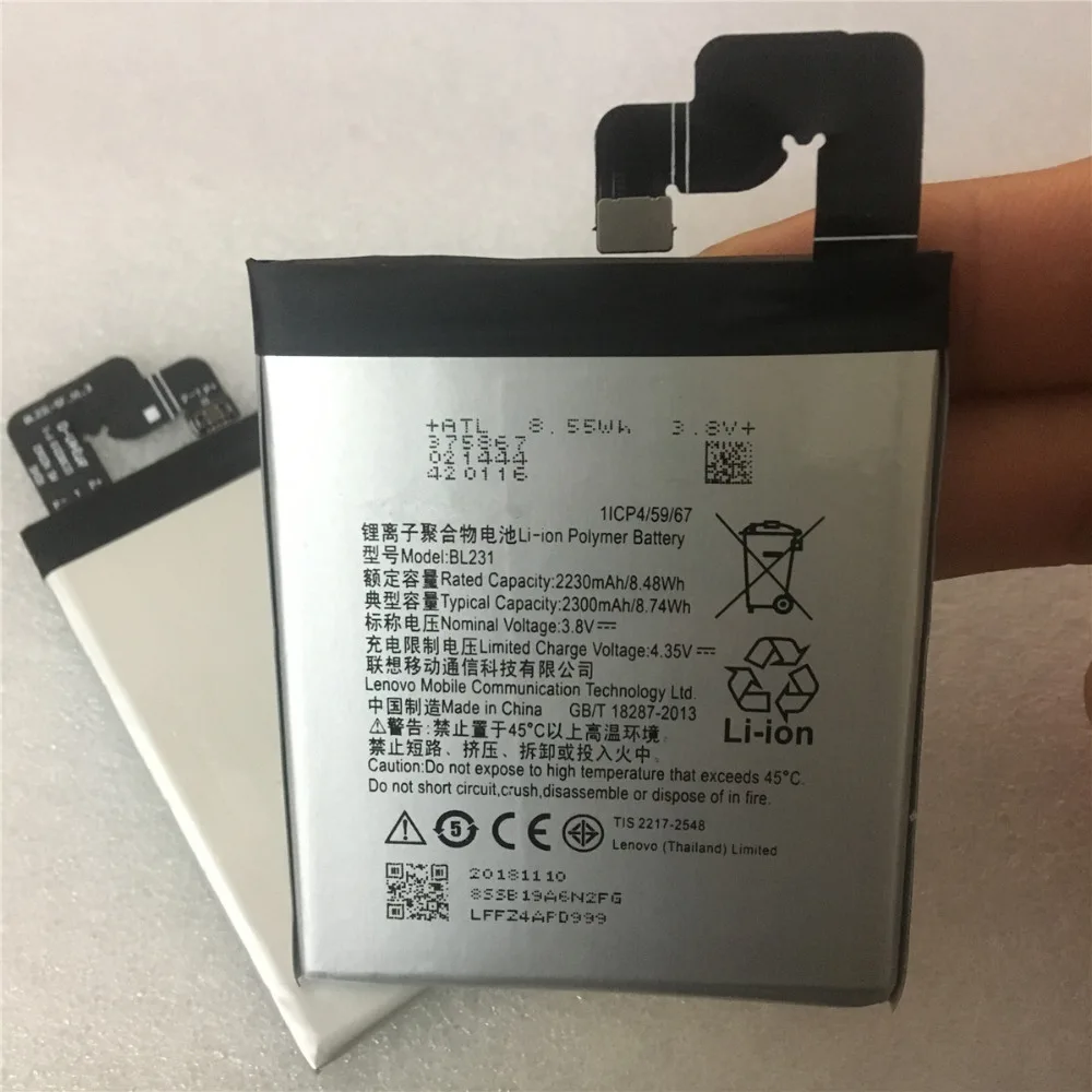 

2018 NEW Original BL231 For Lenovo VIBE X2 Lenovo S90 S90u New Li-ion Replacement Battery 2300Mah High Capacity Phone Batteries