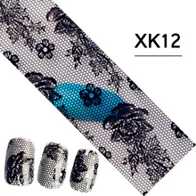 1 шт. сексуальный черный кружевной дизайн 100 см x 4 см DIY Фольга для ногтей Клей для переноса лака Инструменты для укладки TRSTZXK12