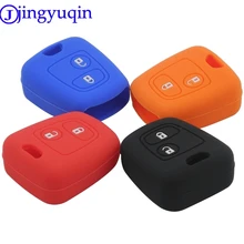 jingyuqin 2 Buttons Silicone Remote Key Cover For Citroen C1 C2 C3 Pluriel C4 C5 C8 Xsara Picasso For Peugeot 206 307 207 408