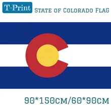90*150 см 60*90 см Американский состояние флаг Колорадо 3x5 футов полиэстер рекламных баннеров для праздника украшение