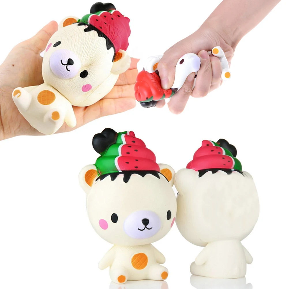 

Soft Bread Buns bear Panda /Double-headed Smile /Potato Chips/ French Fries /Rainbow Ice Cream Squishy Straps Phone Charms