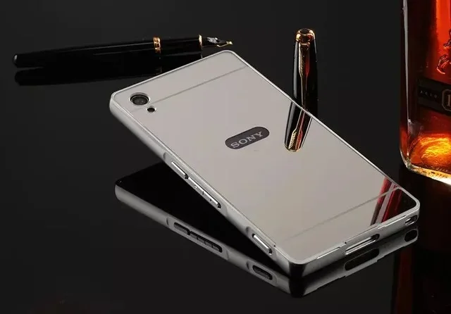 Для sony XA 5," Золотая алюминиевая рамка+ зеркальная акриловая задняя крышка, защитный чехол для телефона для sony Xperia XA Dual F3112 - Цвет: Sillver