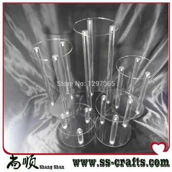 

High Quality 30cm 5 tiers acrylic cake stand acrylic wedding cake stands decoration