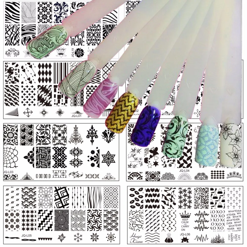 YZWLE 1 шт. опционально 120*60 мм Размер штамп штамповка изображения Konad пластина печать Дизайн ногтей шаблон DIY для ногтей штамповки пластин