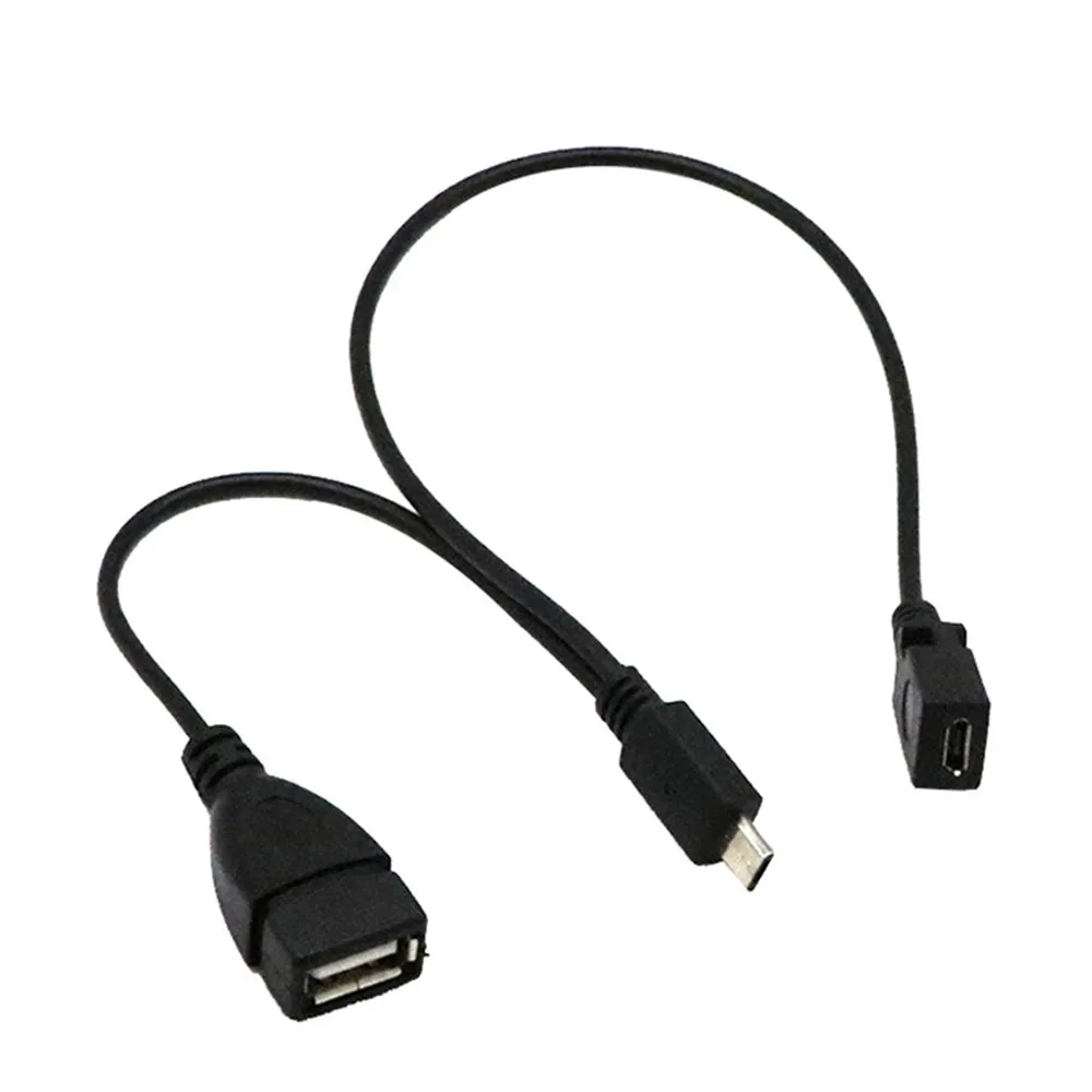 3-в-1 Micro usb-хаб 0,3 м мужского и женского пола Минимальный USB 2,0 зарядки хост 0,2 м OTG Кабель-адаптер