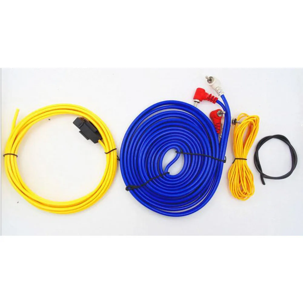 Car Audio Wire Wiring Amplifier Subwoofer Speaker Installation Wires Cables Kit 60W 4m length Professional
