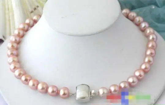 

Hot sale new Style >>>>> AA 17" 12MM PINK ROUND FRESHWATER PEARL NECKLACE MABE