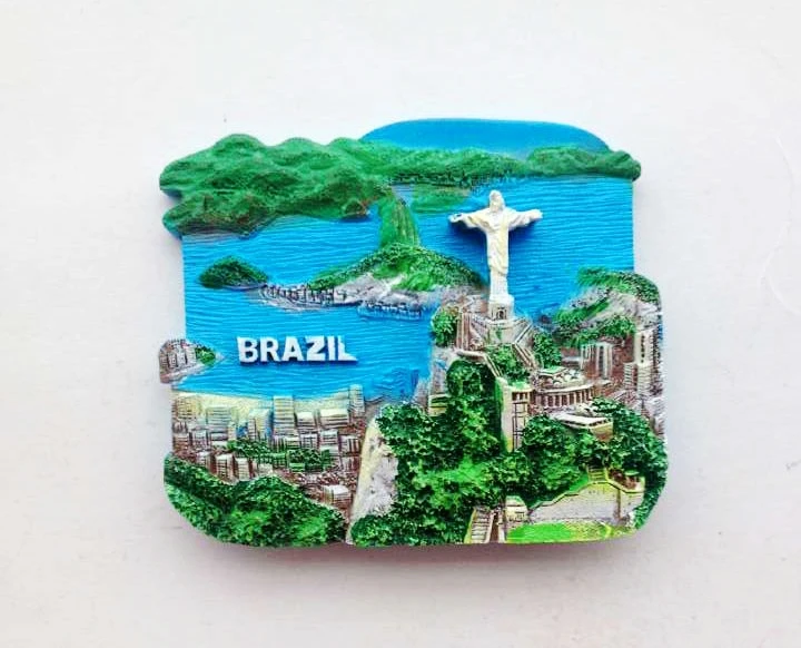 Magnete del frigorifero 3D Brasile Famoso Turistico Souvenirs Resina Frigorifero Magnete, Casa e Cucina Decorazione dalla Cina