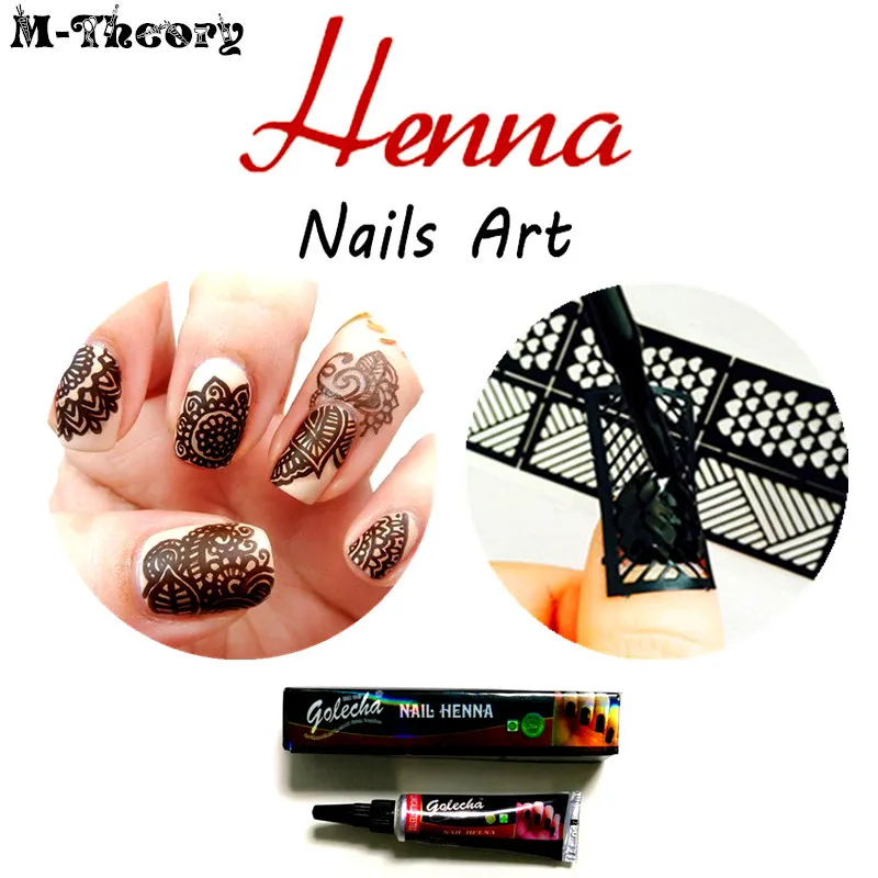 

M-Theory Mehndi Nails Henna Paste Cone Waterproof Temporary Nail Stains Tattoo Indian Mehendi Nails Arts Makeup Tools