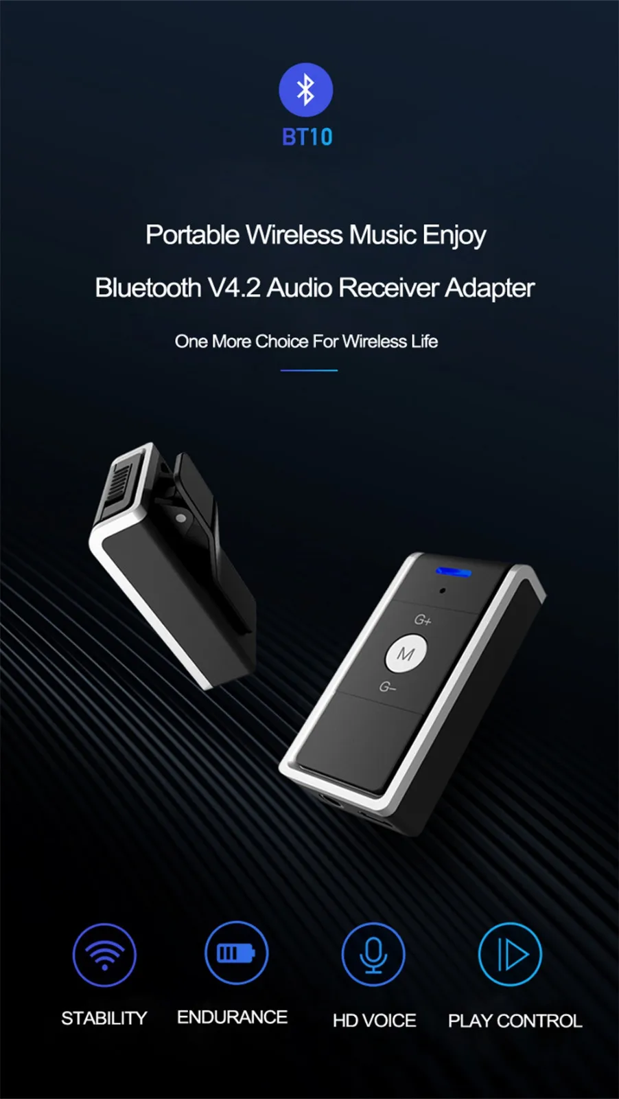 CARPRIE Usb Bluetooth адаптер 4,1 клип беспроводной приемник Bluetooth автомобильный комплект Hands Free 3,5 мм разъем AUX аудио приемник адаптер#2