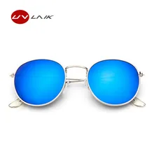 2017 Fashion Trend Circular Frame Sunglasses Women Coating Reflective Mirror Glasses Female UV400 Vintage Brand Design Eyewear