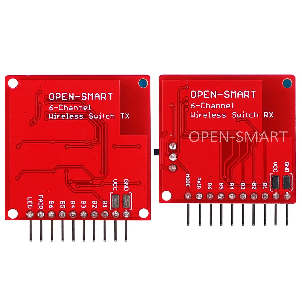 OPEN-SMART 2.4G Wireless Switch Remote Kit 6 Channel Transmitter Receiver Module Without Programming for DIY Onboard Pair Button OPEN-SMART 2.4G Wireless Switch Remote Kit 6 Channel Transmitter Receiver Module Without Programming for DIY Onboard Pair Button