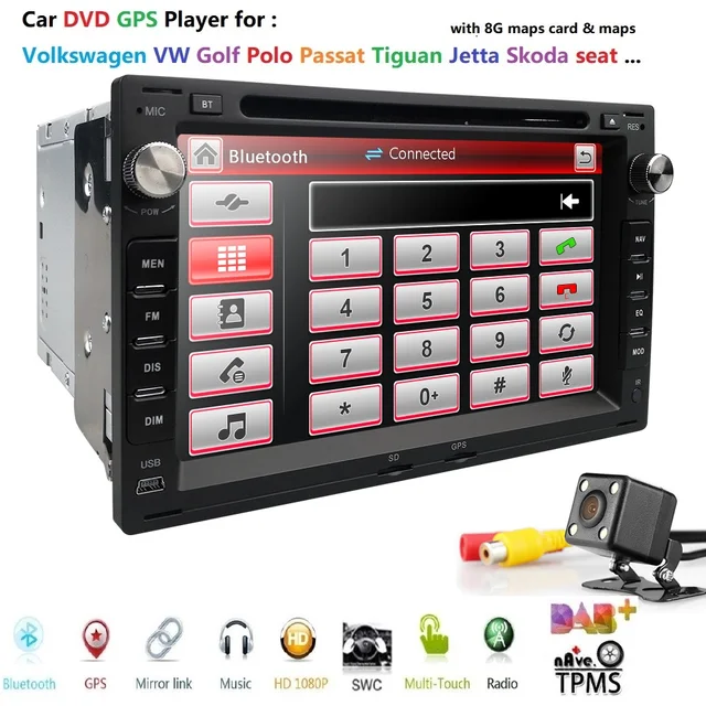 $US $159.60  2DIN Car GPS Navigation fit for VW Volkswagen Passat Jetta CITI CHICO TRANSPORTER T5 Golf Polo MK3 