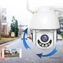 2MP беспроводная Wifi ip-камера 1080 P полноцветная PTZ наружная Водонепроницаемая камера ночного видения