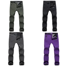 Laamei мужские водонепроницаемые брюки зимние повседневные одноцветные теплые брюки осенние ветровки спортивные штаны дышащие мужские брюки