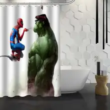 

Hot Sale Custom Hulk Marvel Shower Curtain Waterproof Fabric Bath Curtain for Bathroom F#Y1-17