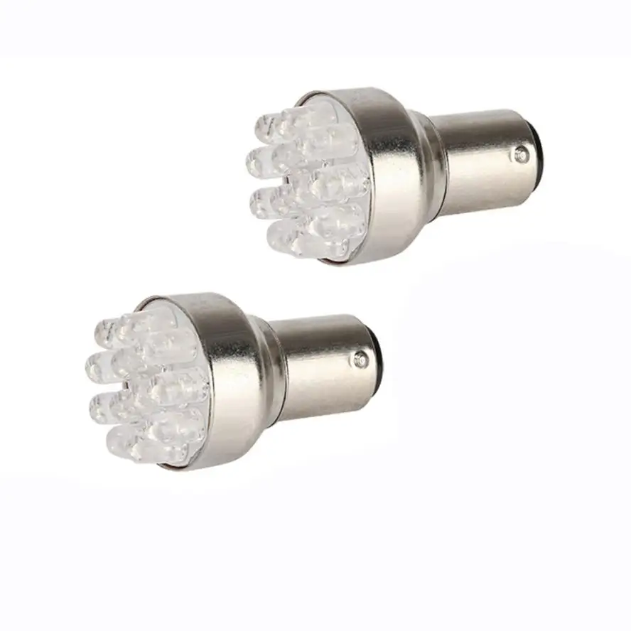 

2x BA15d Bright White 1157 12-SMD LED Car Brake Turn Signal Stop Tail Light Bulb Car-Styling