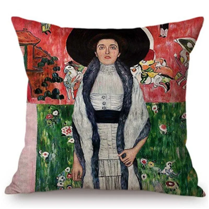 Роскошный декоративный чехол для подушки с масляной краской для дома, чехол для дивана, стула, коллекции Gustav Klimt