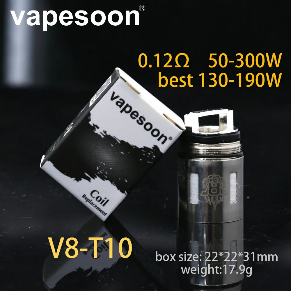 Аутентичные VapeSoon Головка Катушки TFV.88 Головка Катушки V8-T10 V8-T6 V8-Q4 V8-T8 V8 РБА замена катушки для TTFV8. Облако зверь бак