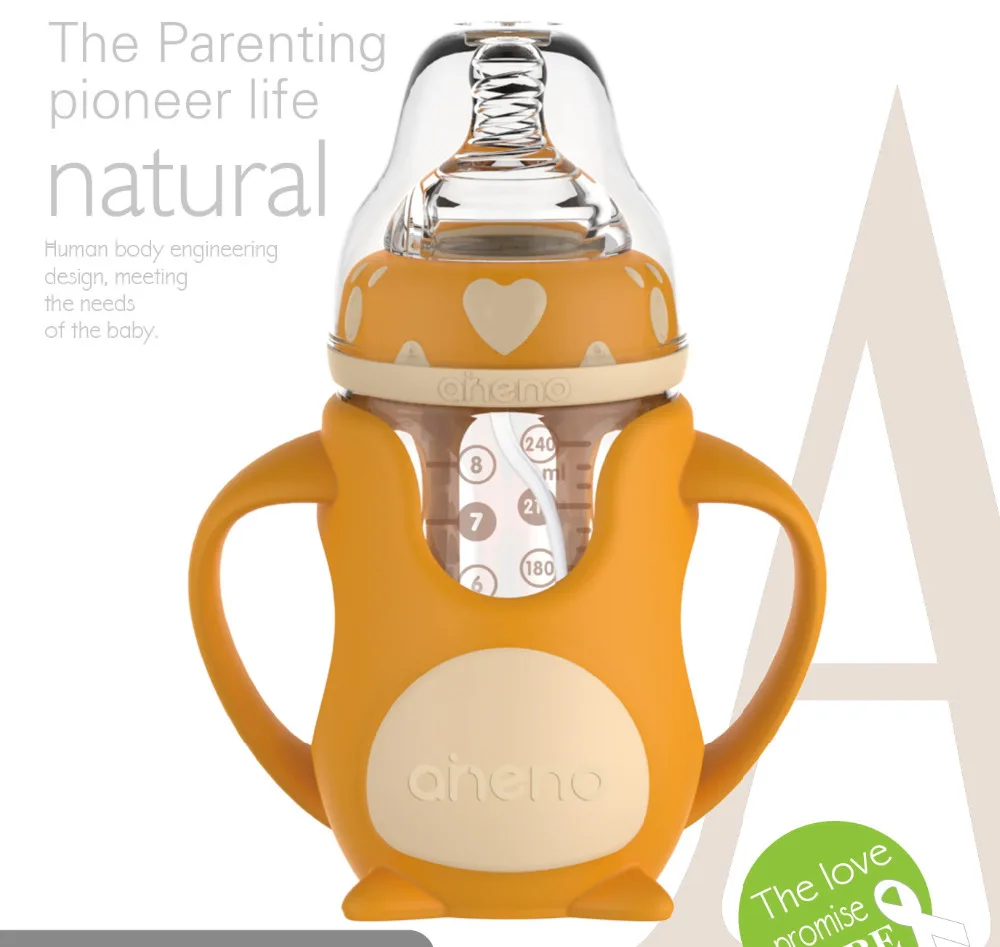 

The penguin baby milk bottles (A001) ; Resistance to be broken ; interesting feeding bottles; 800 degree temperature resistance