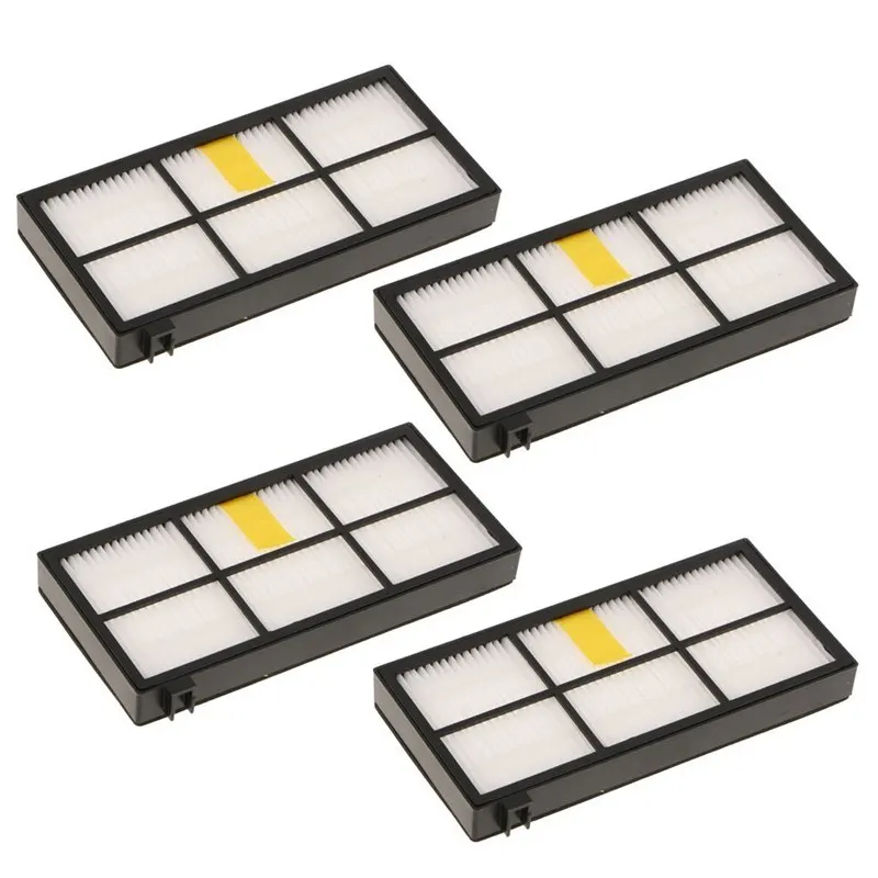 

Pack-of-4 Universal Replacement Robotic Vacuum Cleaner HEPA Filter for 800 900 Series Robot Roomba Floor Sweeper 870/800/880/9