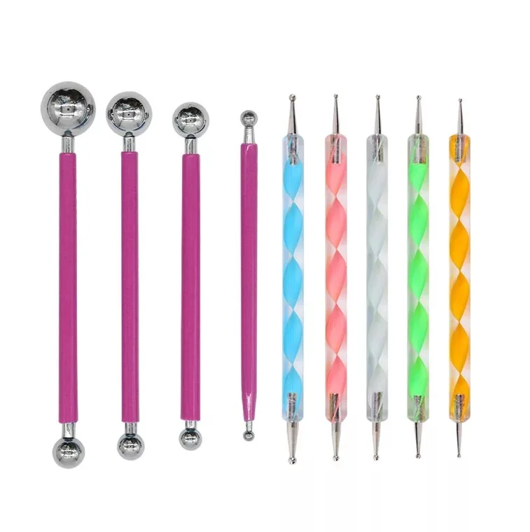 9PC TOOL SET Professional Polymer clay tool 2 ways Swirl Marbleizing