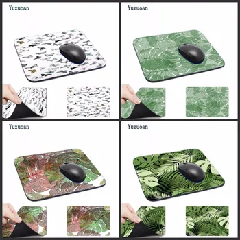

Yuzuoan Tropical Palm Leaf Butterfly Photo Pictures DIY Rectangle Rubber Mousepad gaming keyboard mat computer tablet Mat