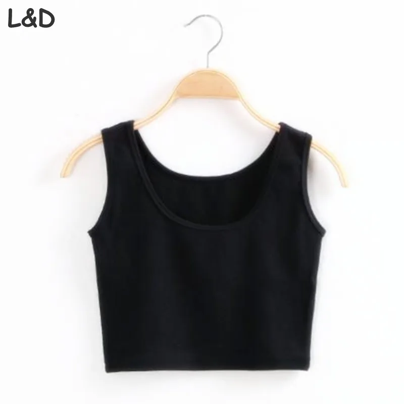 

New Women Sexy Cotton Crop Tops Crop Bustier Multicolor Sleeveless Cropped Blusas Vest Tank Top Camisole Vest Tube Top M05