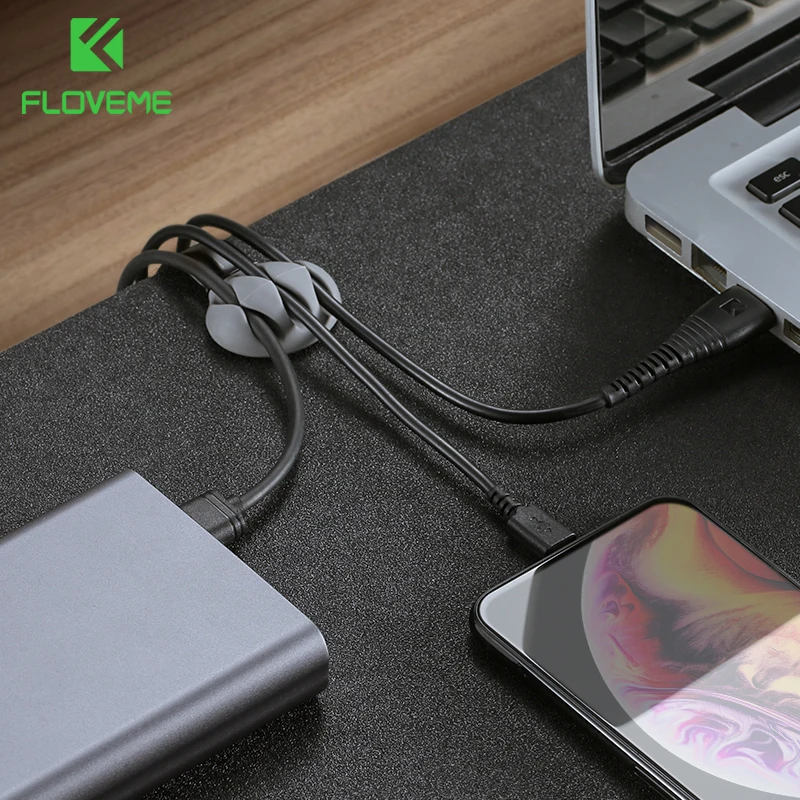 FLOVEME Кабельный органайзер USB зарядное устройство защита кабеля сматыватель